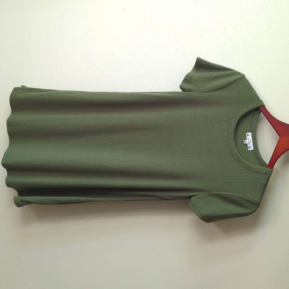 Green casual Tshirt dress
